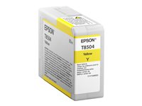 Epson T8504 - 80 ml - jaune - original - cartouche d'encre - pour SureColor P800, P800 Designer Edition, SC-P800 C13T850400