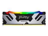Kingston FURY Renegade RGB - DDR5 - module - 48 Go - DIMM 288 broches - 6000 MHz / PC5-48000 - CL32 - 1.35 V - mémoire sans tampon - on-die ECC - noir et argent KF560C32RSA-48