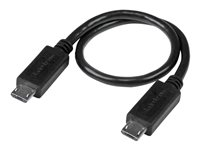 StarTech.com Câble USB OTG Micro USB vers Micro USB de 20 cm - Adaptateur USB On-The-Go - M/M - Noir - Câble USB - Micro-USB de type B (M) pour Micro-USB de type B (M) - USB OTG - 20.32 cm - noir UUUSBOTG8IN