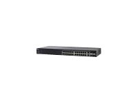 Cisco Small Business SG350-28P - Commutateur - C3 - Géré - 24 x 10/100/1000 (PoE+) + 2 x Gigabit SFP + 2 x SFP Gigabit combiné - Montable sur rack - PoE+ (195 W) - reconditionné SG350-28P-K9-UK-RF