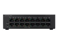 Cisco Small Business SF110D-16HP - Commutateur - non géré - 8 x 10/100 + 8 x 10/100 (PoE) - de bureau, fixation murale - PoE (64 W) - reconditionné SF110D-16HP-EU-RF